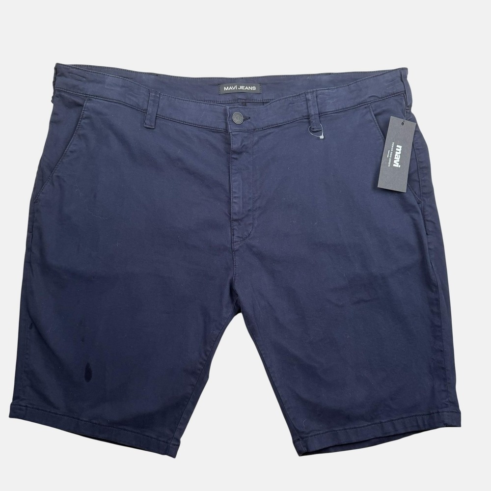 Mavi Shorts Mens 44 Dark Navy Jacob Chino Twill Stretch Casual Summer Big Tall